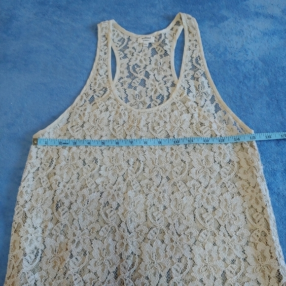 Aritzia Wilfred Madeline Sheer Lace Tank- Cream - Picture 5 of 5